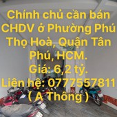 Chính chủ bán gấp CHDV cao cấp Phường Phú Thọ Hòa, Quận Tân Phú, Tp Hồ Chí Minh.